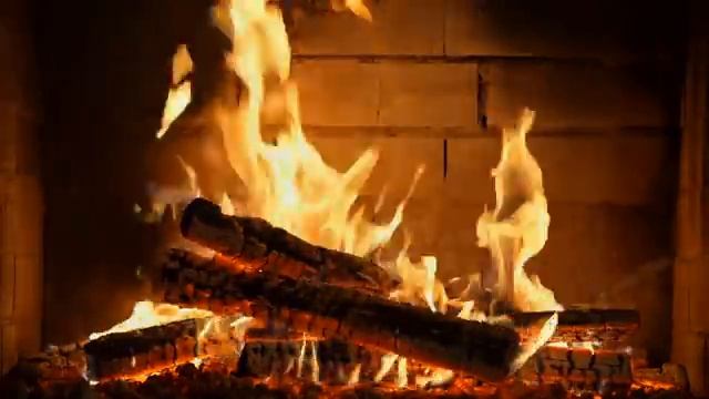? 4K Fireplace Ambience (10 HOURS). Relaxing Fireplace With Burning Logs And Crackling Fire Sounds