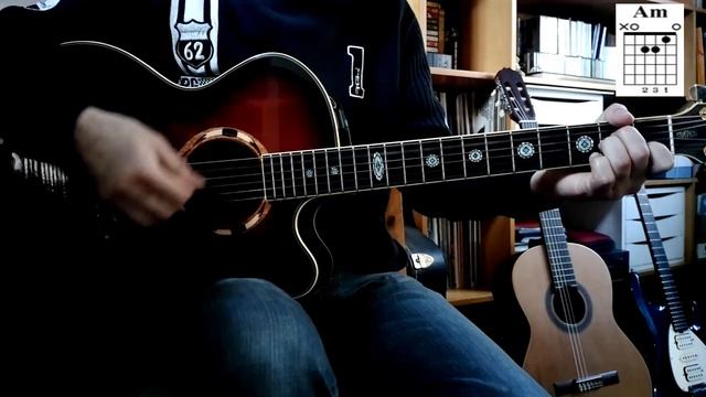 Calvin Russel Midnite man chords guitar cover Am E Dm смотреть онлайн