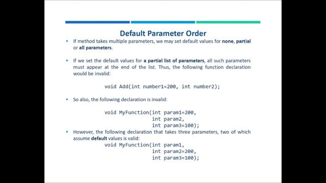 Lecture 09: Constant Parameters and Default Parameters смотреть онлайн