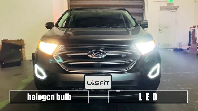 LASFIT H11 LED headlight low beam bulbs install on Ford Edge 2018 2017 2016 2015 смотреть онлайн