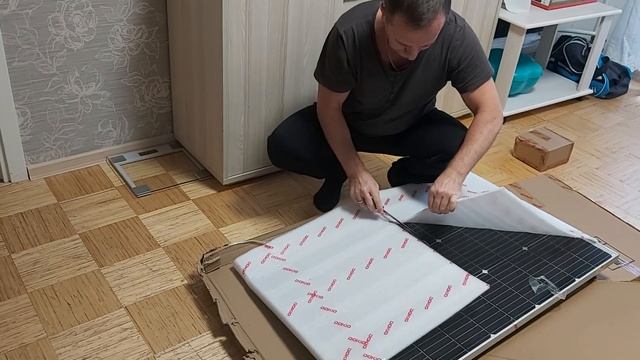 распаковка посылки. солнечные панели. смотреть онлайн