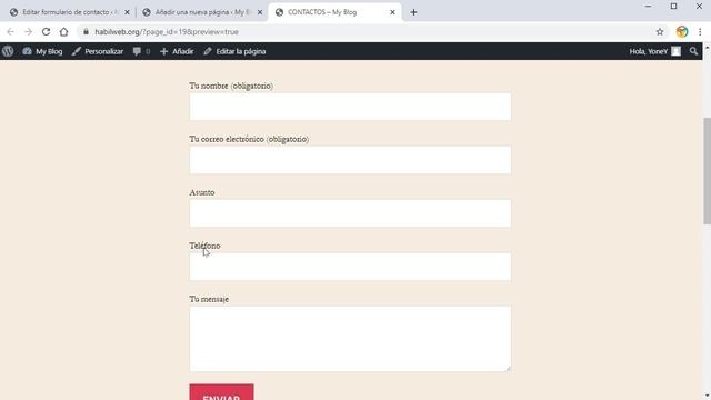 Cómo insertar un formulario de contacto en Wordpress смотреть онлайн
