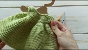 Вязание крючком - Платье для Зайки в стиле Тильда.