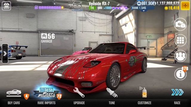 Csr Racing 2 Mazda RX 7 Dom´s VeilSide Fast & Furious Fully Upgraded смотреть онлайн