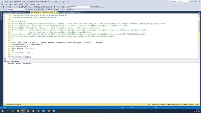 View In MS SQL Server смотреть онлайн