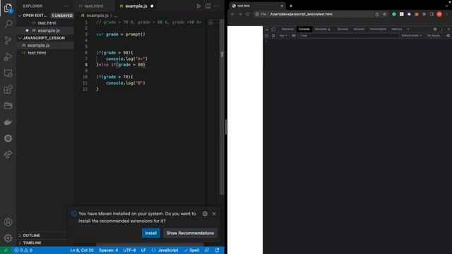 Explaining Javascript Conditionals | Grading System Tutorial смотреть онлайн