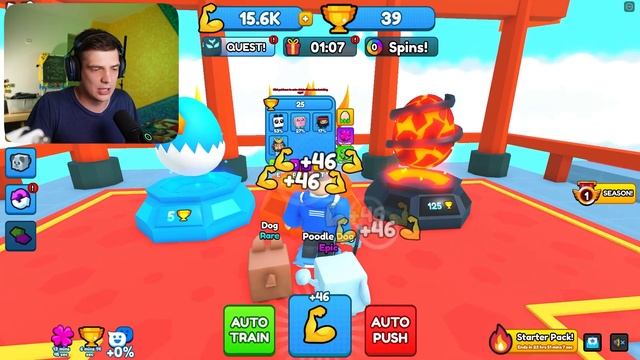ТЕБЕ НЕ СДВИНУТЬ МЕНЯ! PUSH SIMULATOR ROBLOX смотреть онлайн