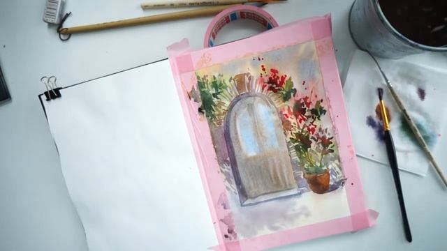 Watercolor travel sketch | SPEEDPAINT | Зарисовки из путешествий | Скетчинг акварелью смотреть онлайн