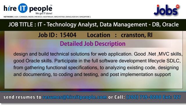 Data Management - DB Jobs | Oracle Jobs | Cranston,RI смотреть онлайн