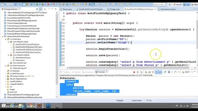 AUTO flush on commit in Hibernate смотреть онлайн