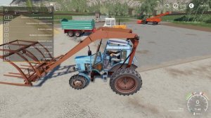 Новый бесплатный мод МТЗ-80 стогомёт для «Farming Simulator 19»