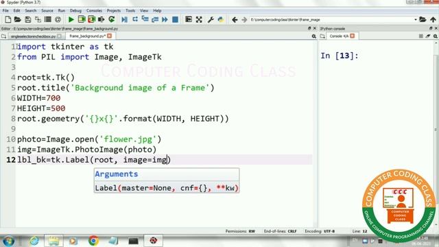 How to Set Background Image in Tkinter Frame | Python Tkinter GUI Tutorial смотреть онлайн