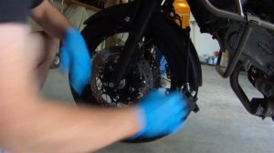 Suzuki V Strom Front Wheel Removal