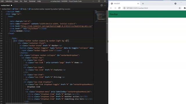 Change Navbar Color in Bootstrap 5 смотреть онлайн