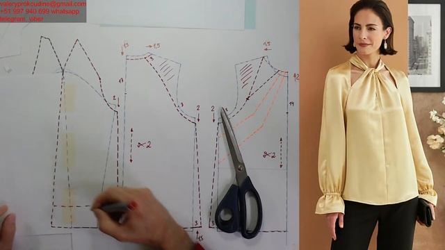 моделируем блузку. modelado de blusa #курсы кройки и шитья #diseño de modas смотреть онлайн
