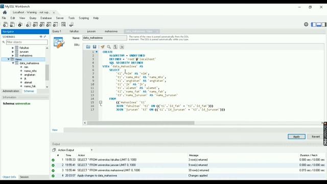 Create view mysql workbench смотреть онлайн