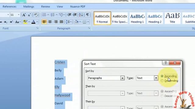How to Sort Alphabetically Ascending/Descending Order in MS Word смотреть онлайн