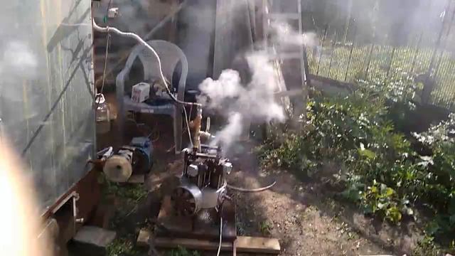 Паровой двигатель- генератор на 16 KW на дровах смотреть онлайн