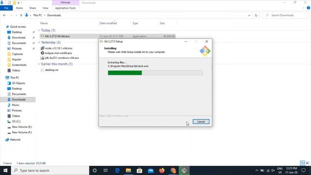 Git Installation on Windows 10 смотреть онлайн