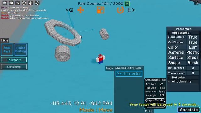 How To Use Archimedes - Tower Creator