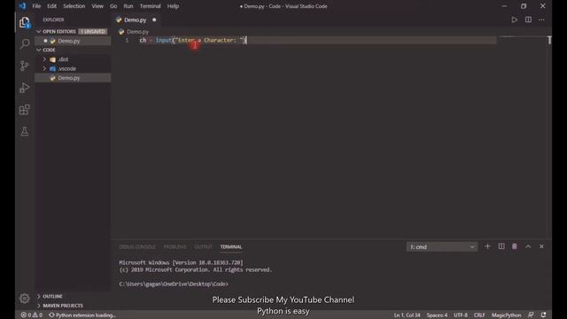 WAP to find ASCII value of a character | Python | Set 1 | Interview Preparation Programs | Hindi смотреть онлайн