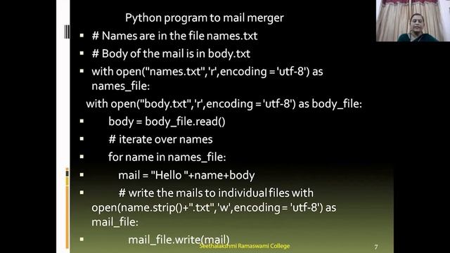PYTHON PROGRAMMING - Dr. K. S. Rathanamala - Dept. of Computer Science смотреть онлайн