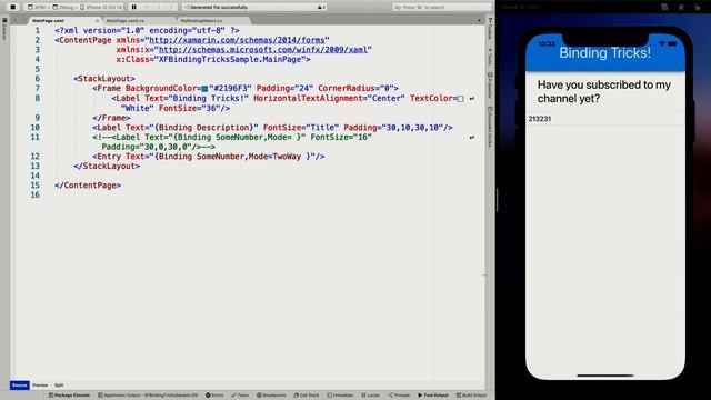 Three Data-Binding Tricks for Xamarin.Forms You Didn't Know! смотреть онлайн