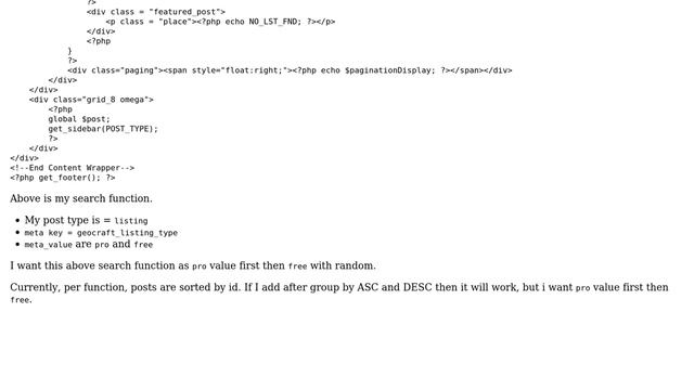 Wordpress: Order by meta value pro first then meta value free in my search function смотреть онлайн