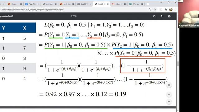 Logistic regression model Part 3 смотреть онлайн