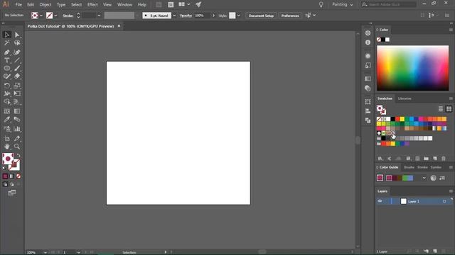 How to make a polka dot pattern in Illustrator смотреть онлайн