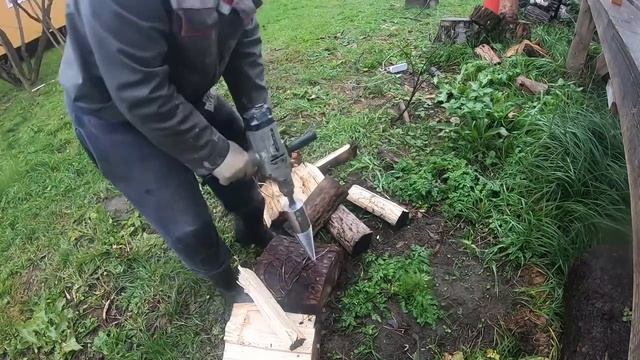 Дровокол на перфоратор , дрель , конус , морковка смотреть онлайн