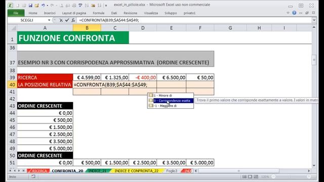 EP20 Funzione CONFRONTA di Excel Formule e funzioni RICERCA di Excel смотреть онлайн