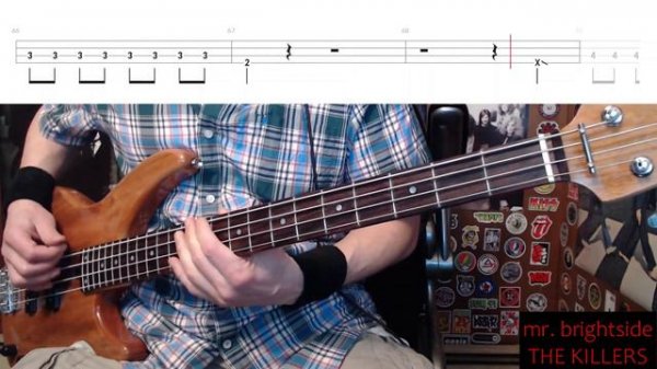 Mr. Brightside by The Killers - Bass Cover with Tabs Play-Along