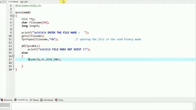 C programming Tutorial- Calculating FILE SIZE program | C programming language | Code Problem смотреть онлайн
