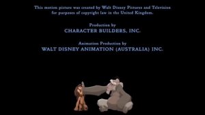 Tarzan II (2005) - End Credits Edited