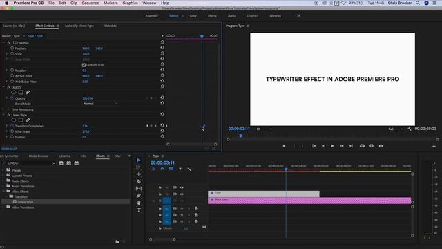 Typewriter Effect in Premiere 2018 (+ Free Download Template) смотреть онлайн