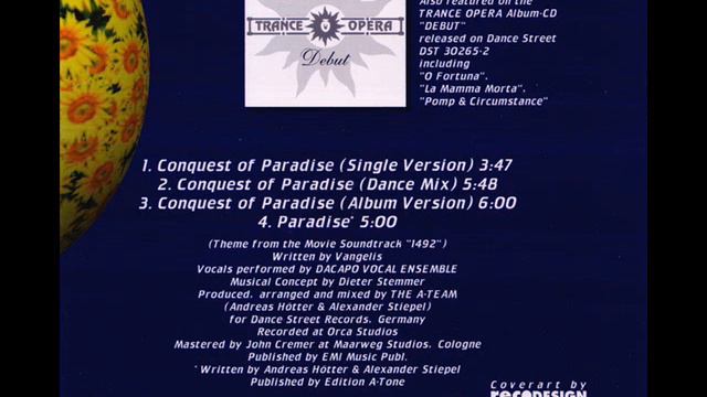 Trance Opera - Conquest of Paradise смотреть онлайн