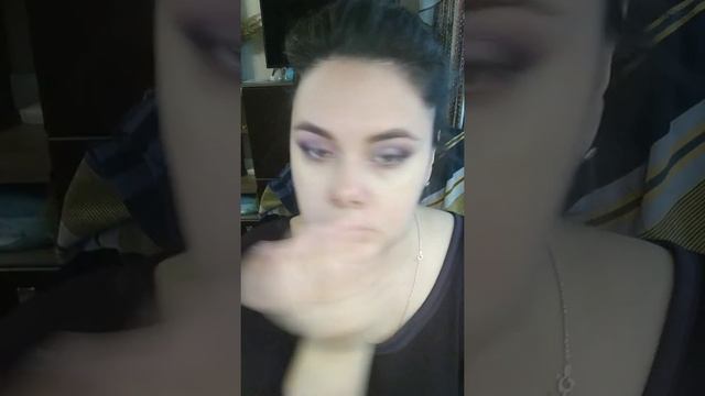 Макияж для зеленых глаз в сиреневых оттенках. Makeup for green eyes. смотреть онлайн