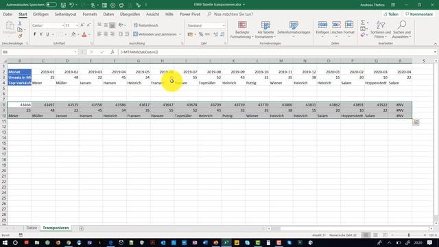Tabellen transponieren inklusive Verknüpfung - Excel Trick смотреть онлайн