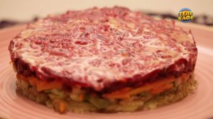 Салат «Постная шуба» / Вегетарианские блюда / Салаты для вегетарианцев / Постные блюда