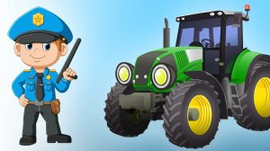 Учим профессии для детей - какая машина полицейскому нужна - Развивающий мультик игра