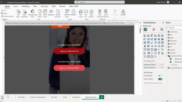 Integrate Power Apps into Power BI Report | Power Apps for Power BI Visual смотреть онлайн