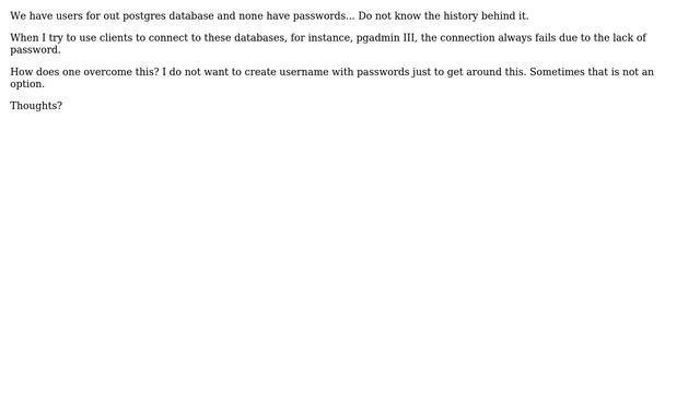 postgres and passwordless authentication смотреть онлайн