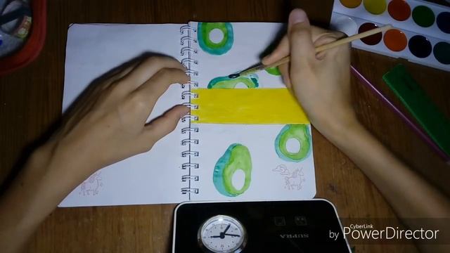 Разворот на август/рисуем авокадо/личный дневник/ежедневник смотреть онлайн