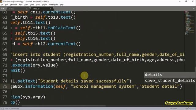 25. Build Complete School Management Software | Python PyQt5 SQL смотреть онлайн