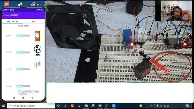 Control Luces, Puerta, Ventilador con ESP32 y App en Android Studio TCP/IP - Funcionamiento смотреть онлайн