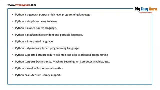 Lecture 2: Features of Python | Features of Python programming language | Python Tutorial смотреть онлайн