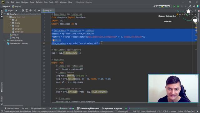 RECONOCIMIENTO DE GENERO, EDAD, EMOCIONES Y COLOR DE PIEL EN TIEMPO REAL | Python DeepFace смотреть онлайн