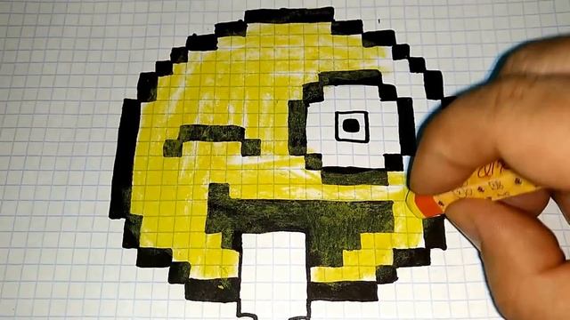 Рисуем по клеточкам-СМАЙЛИК С ЯЗЫЧКОМ / How to Draw Winking Eye, Tongue Out Face step by step EASY смотреть онлайн