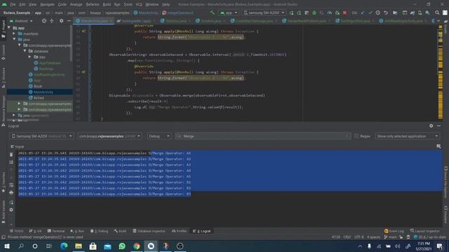 Using Merge Operator Rxjava смотреть онлайн